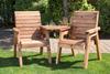 Samuel Alexander Charles Taylor Hand Made 2 Seater Chunky Rustic Wooden Garden Furniture Love Seat with Tray Flatpacked thumbnail 1