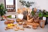 Verano Spanish Ceramics Olive Wood Natural Grained Rustic Kitchen Dining Salad Server (L) 31Cm thumbnail 4