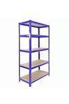 Monster Racking T-Rax Metal Storage Shelves, Blue, 90cm W, 45cm D, Set of 5 thumbnail 4