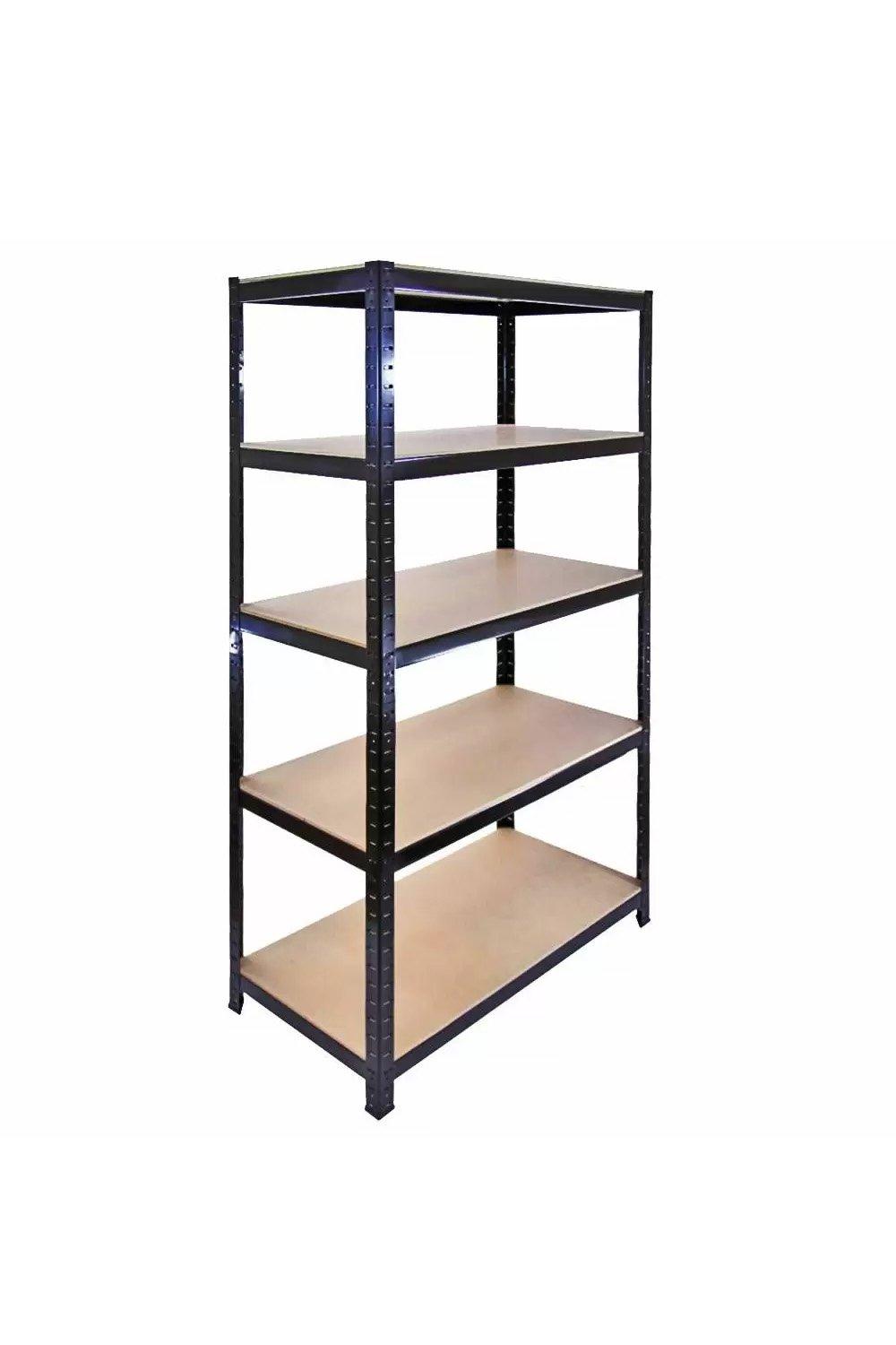 T-Rax Metal Storage Shelves, Black, 90cm W, 45cm D