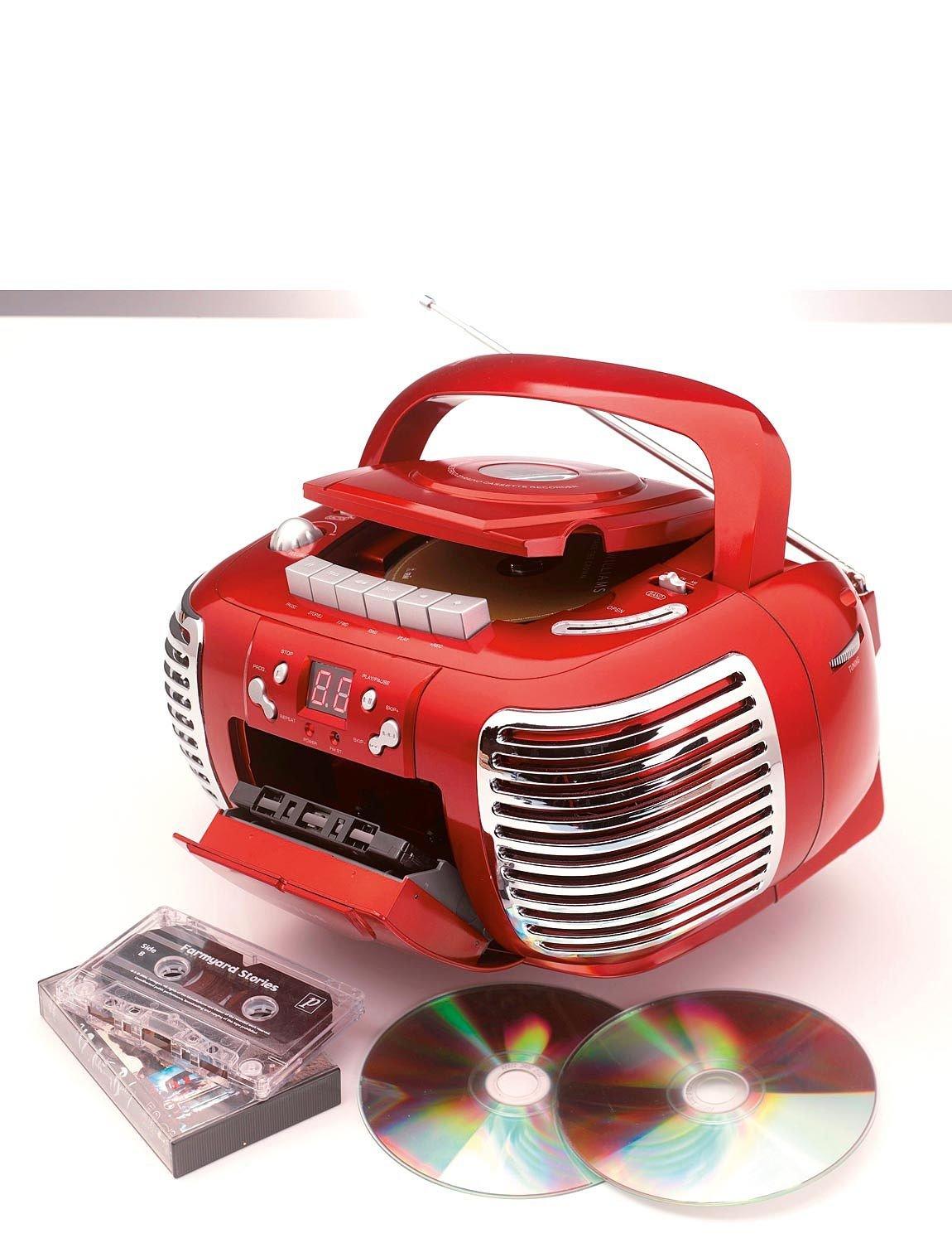 3-in-1 Retro Radio/Cassette/CD Portable Player