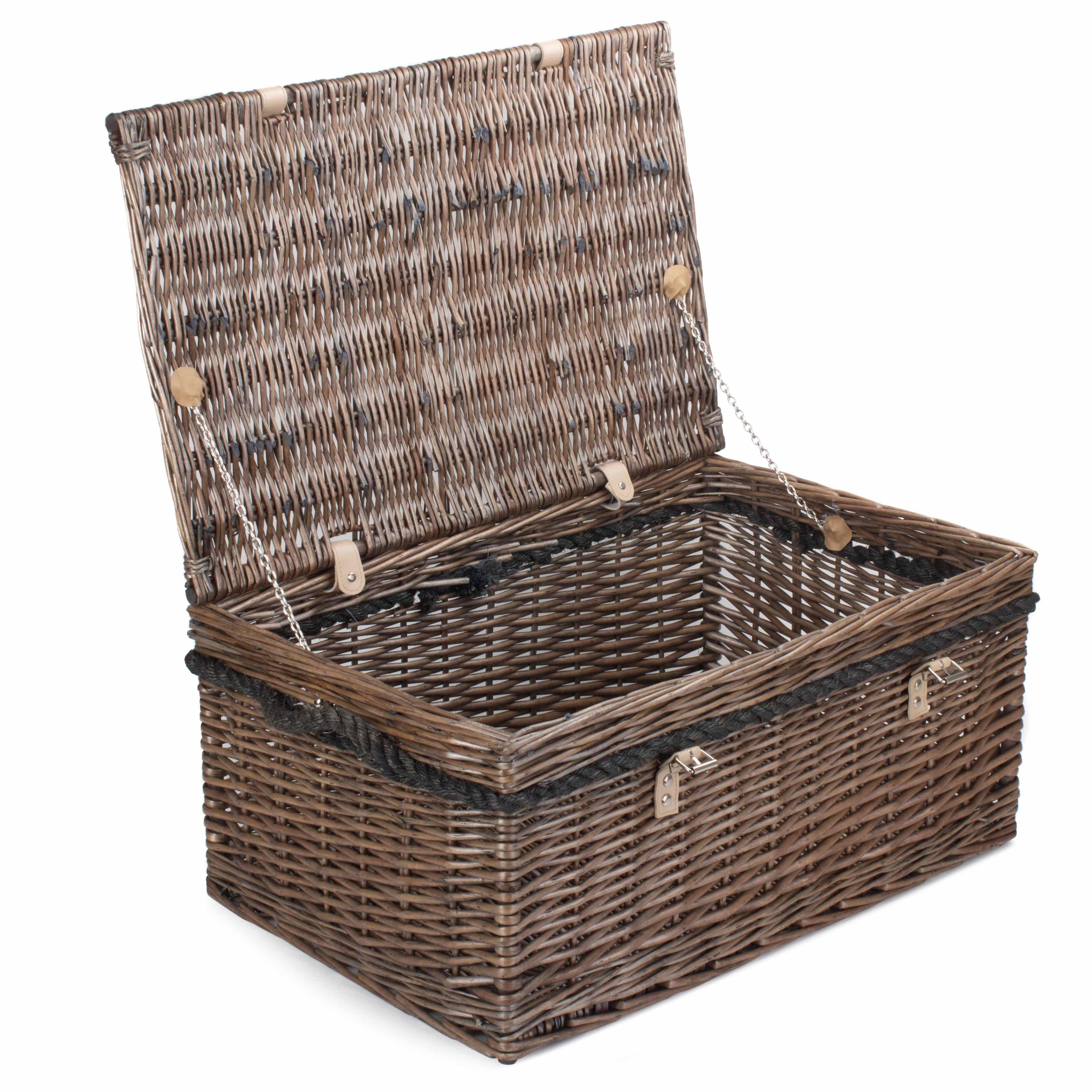 Wicker 62cm Antique Wash Picnic Basket