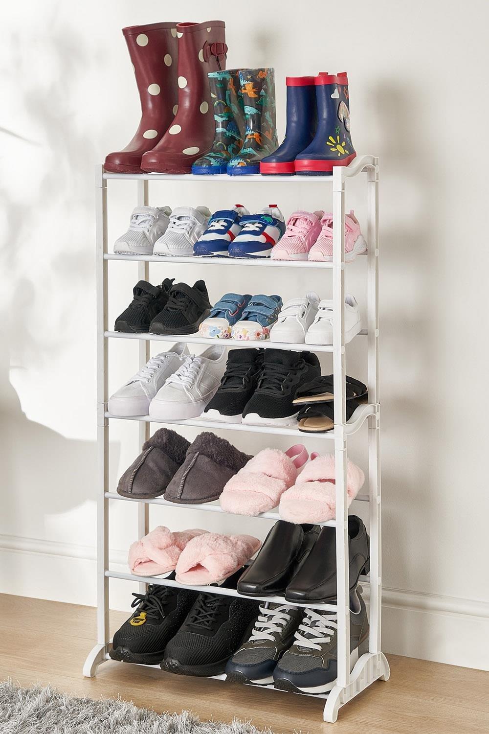 OHS Multi Level Shoe Storage Home Space Organiser Shelving Rack|white