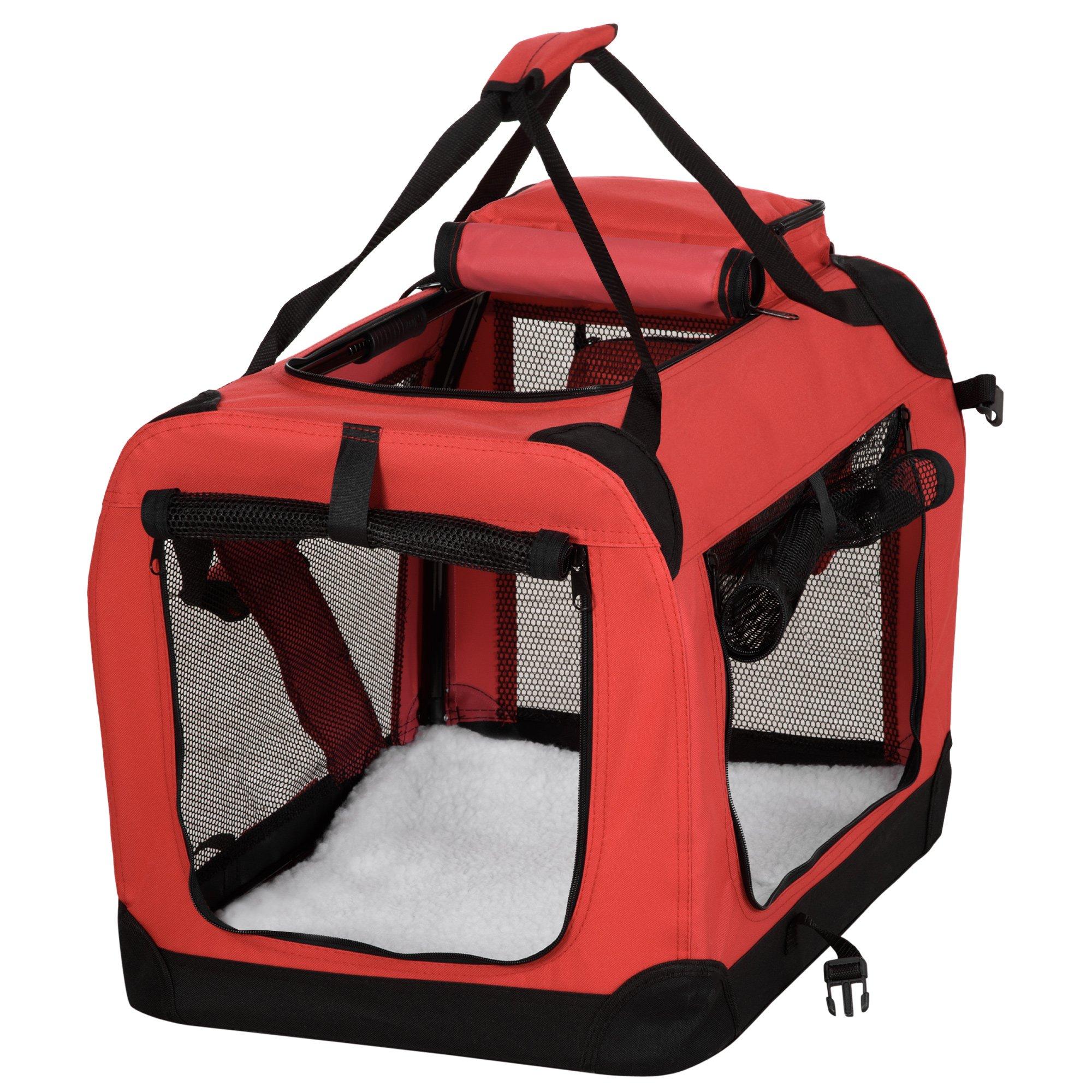 60cm Foldable Pet Carrier, Soft Side Pet Travel Crate for Small Mini