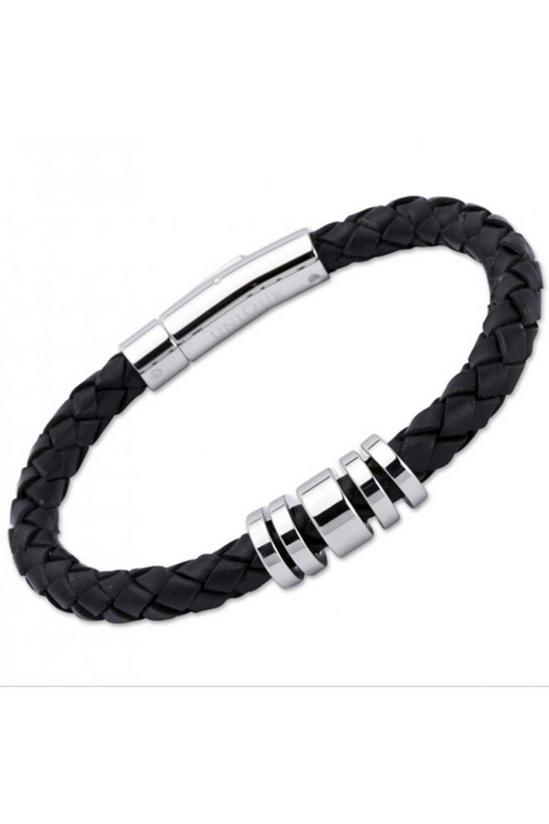 Unique & Co Leather Bracelet Stainless Steel Bracelet - A65Bl/21Cm 1
