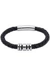 Unique & Co Leather Bracelet Stainless Steel Bracelet - A65Bl/21Cm thumbnail 2