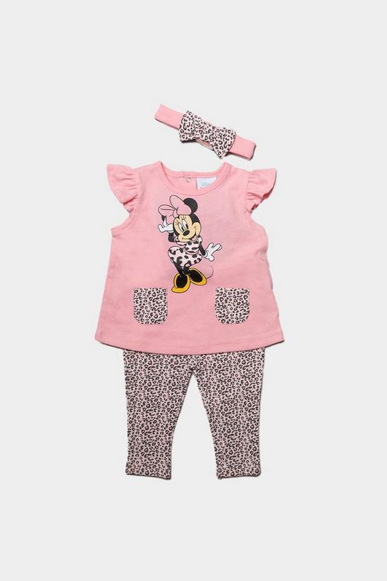 Disney Baby Minnie Mouse Leopard 3-Piece Outfit 1
