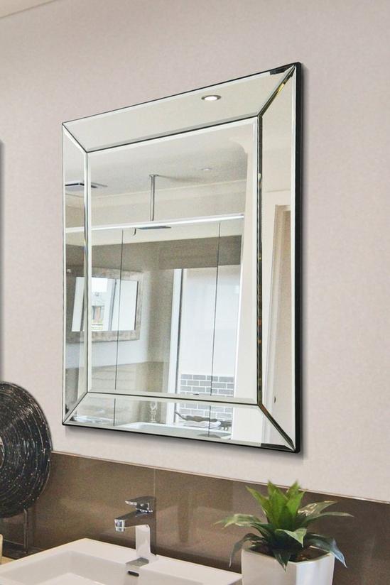 MirrorOutlet 'Horsley' All Glass Wall Mirror 69 x 58 CM 1