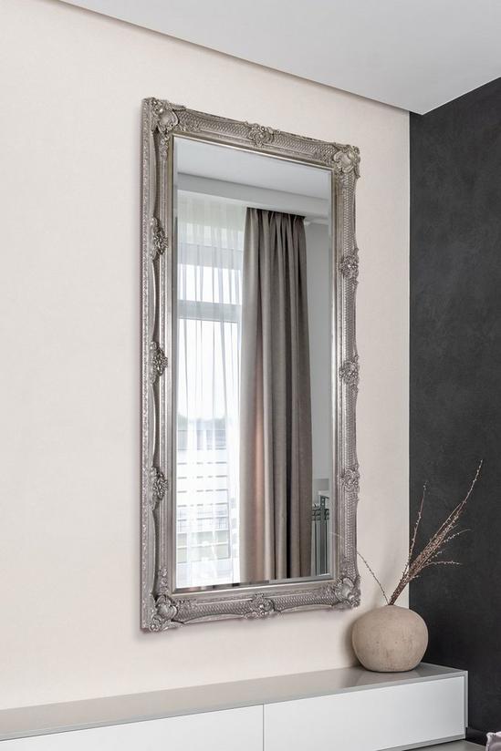MirrorOutlet 'Abbey' Full Length Silver Decorative Ornate Leaner Wall Mirror 5Ft5 X 2Ft7 (168cm X 78cm) 1