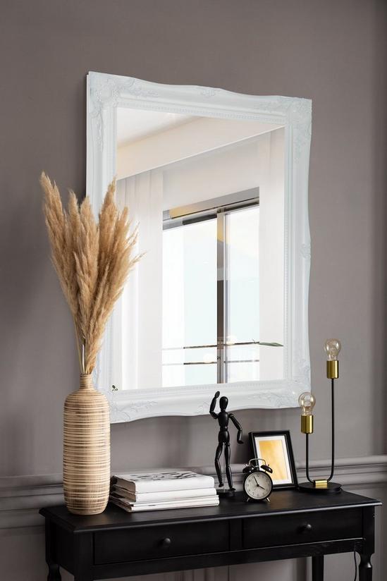 MirrorOutlet "Hamilton" White Shabby Chic Design Wall Mirror 91cm x 66cm 1