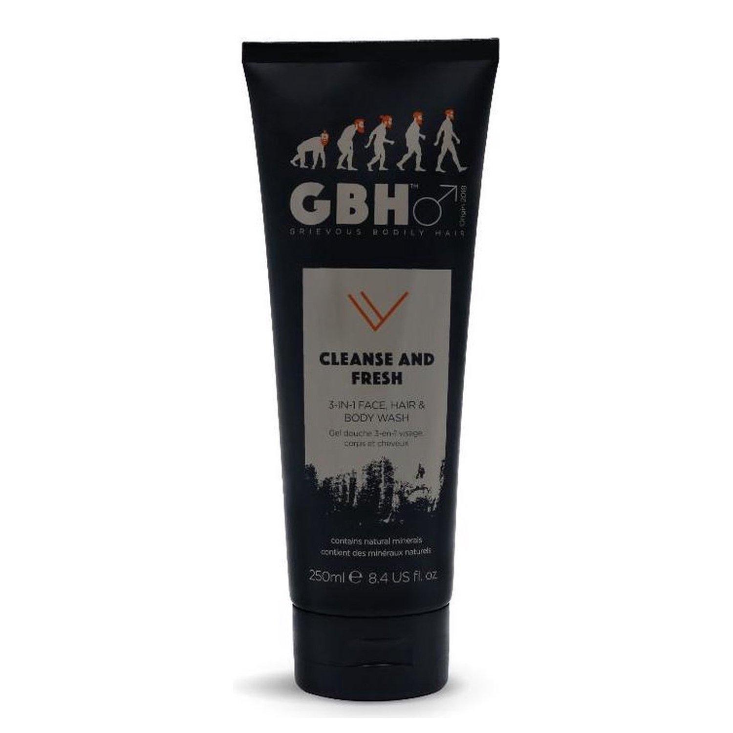 GBH Cleanse & Fresh 3-in-1 Face Hair Body Wash 250ml