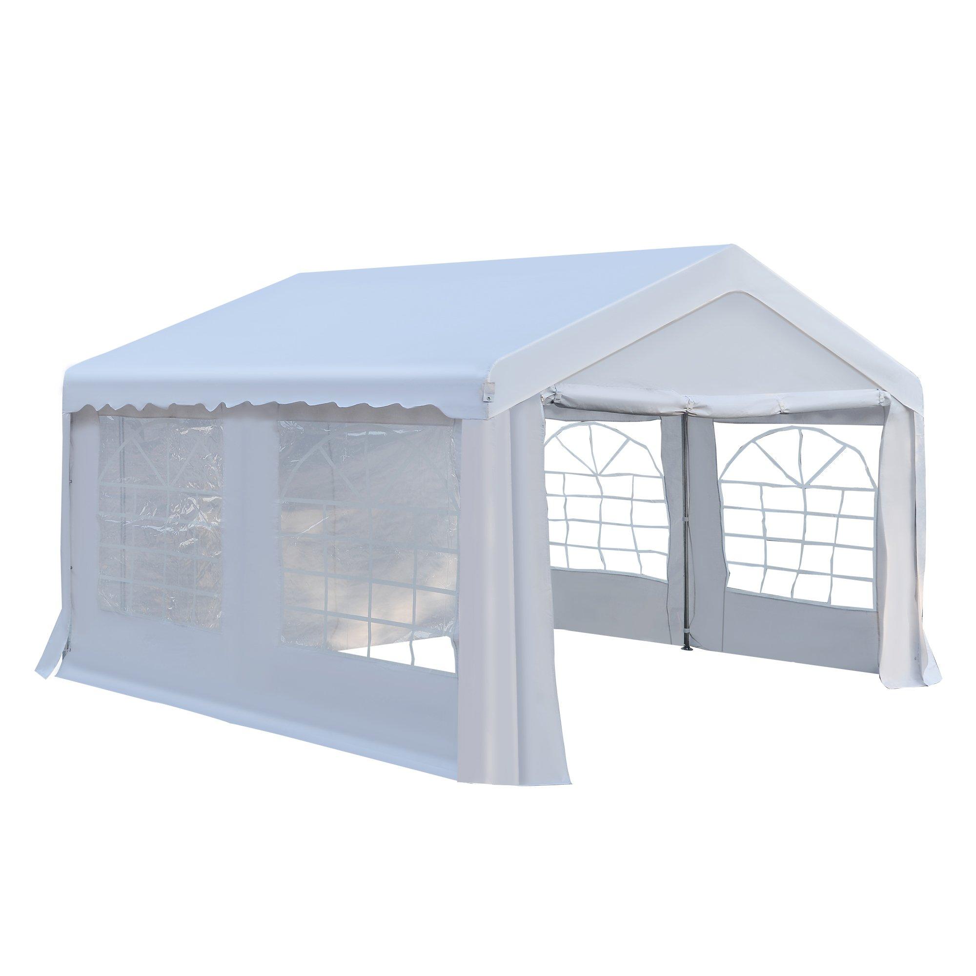 Outsunny Party Gazebo Outdoors Water proof White 4000 mm x 4000 mm