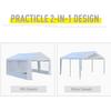 OUTSUNNY Garden Gazebo Portable Carport Shelter w/ Removable Sidewalls&Doors thumbnail 3
