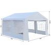 OUTSUNNY Garden Gazebo Portable Carport Shelter w/ Removable Sidewalls&Doors thumbnail 5