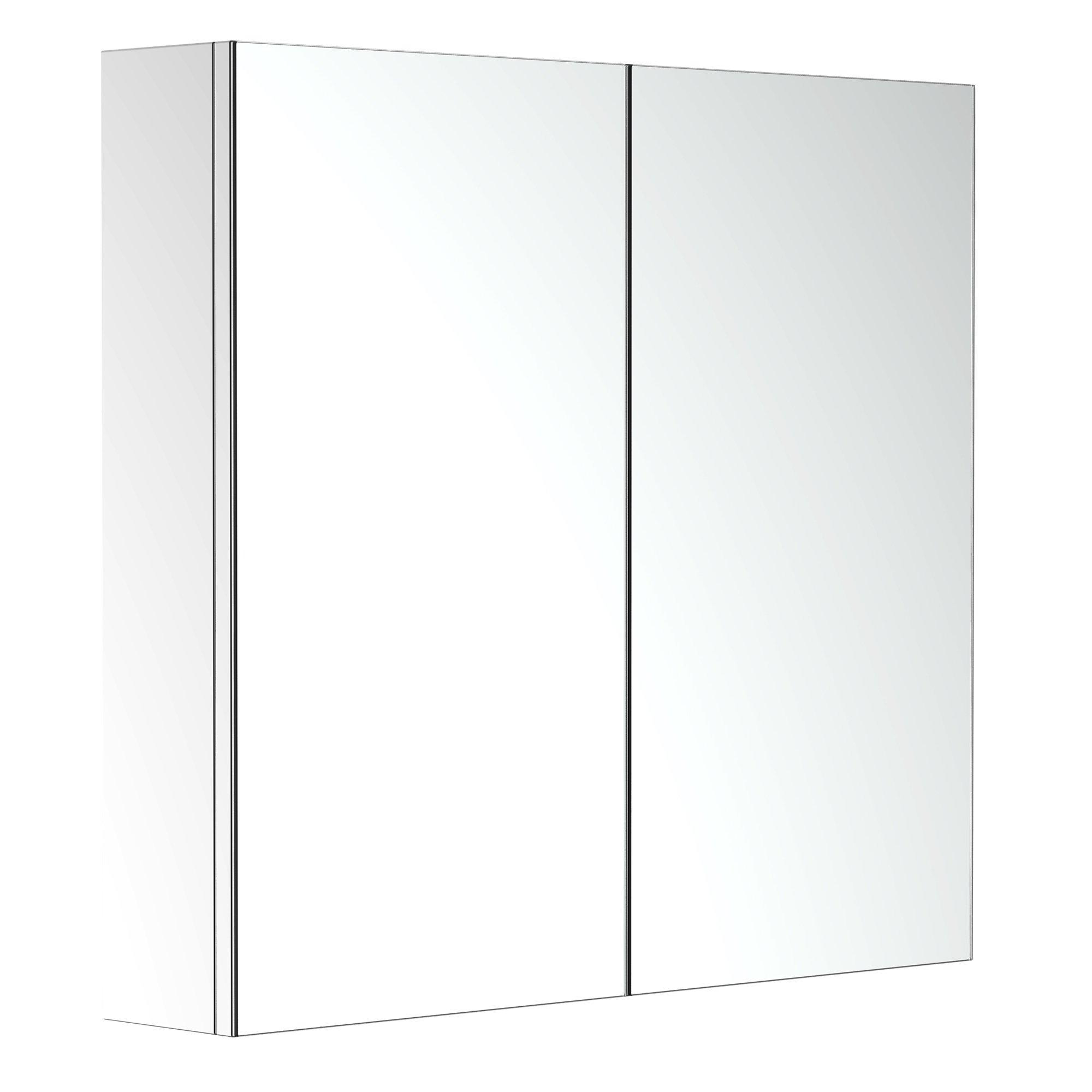 Bathroom Mirror Cabinet, Stainless Steel Wall Mounted  Storage