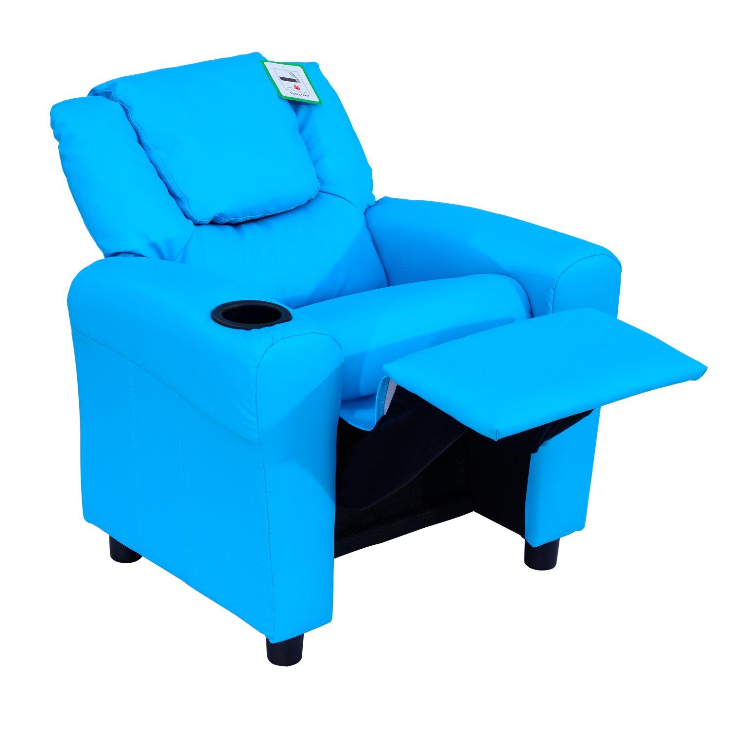 Recliner Armchair Games Chair Sofa Childrens Seat In PU Leather