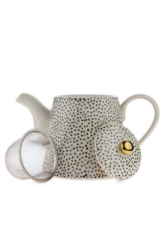 Upper Street Home Carnaby Ceramic Teapot with Stainless Steel Infuser 1L 3