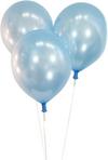 Shatchi Latex Balloons Metallic Light Blue 12 Inches for all occasions 10pcs thumbnail 3