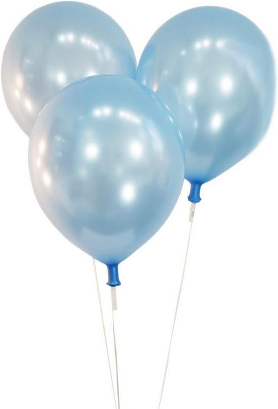 Shatchi Latex Balloons Metallic Light Blue 12 Inches for all occasions 10pcs 3