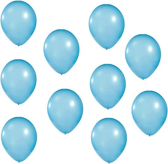 Shatchi Latex Balloons Metallic Light Blue 12 Inches for all occasions 10pcs 4