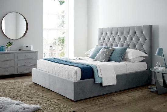 Time4sleep Savoy Grey Upholstered Ottoman Storage - Bed Frame 2