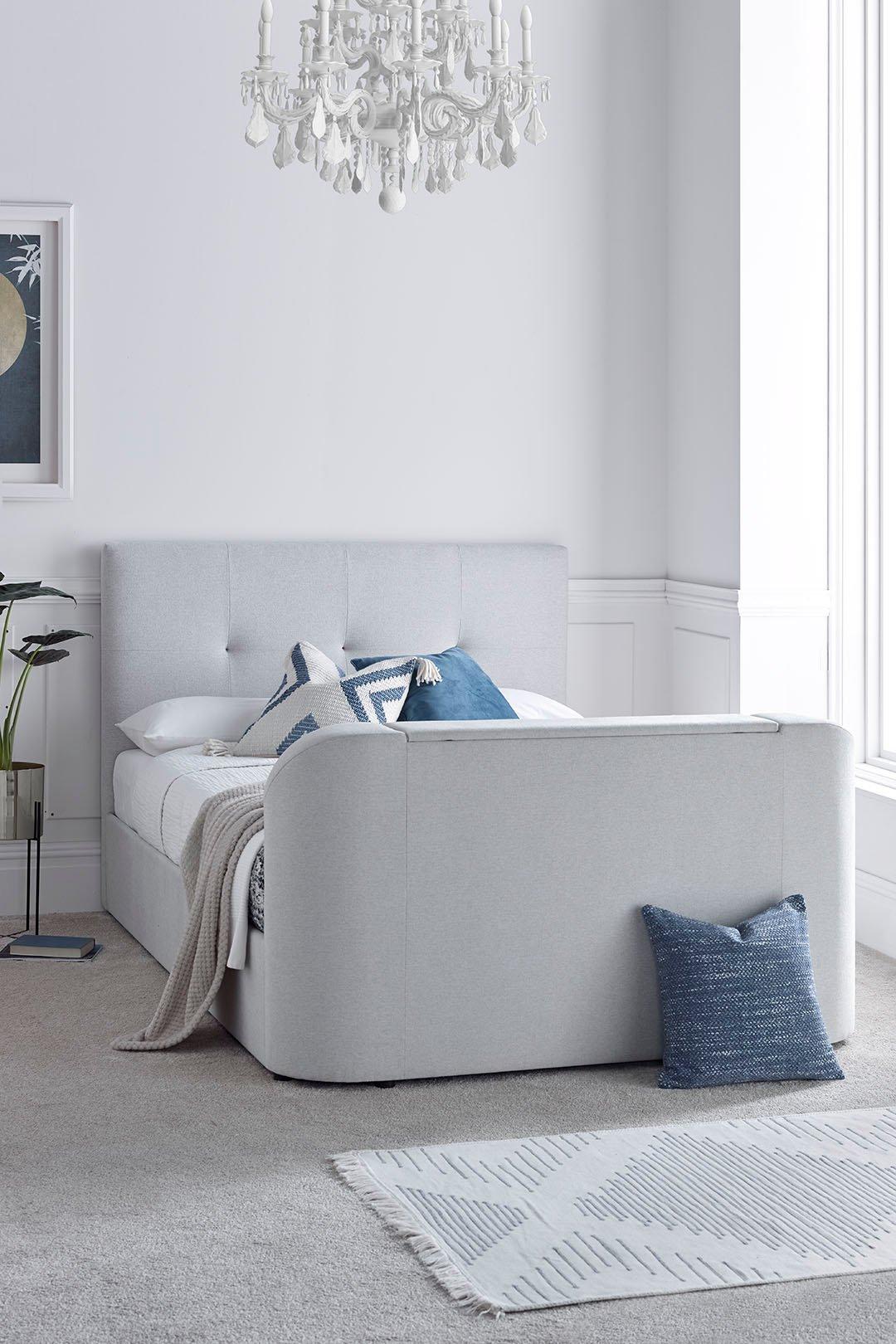 olivia upholstered tv bed shell - bed frame only