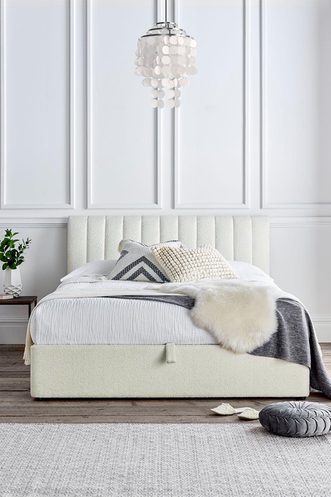 Chelsea Ottoman Cream Boucle - Bed Frame Only