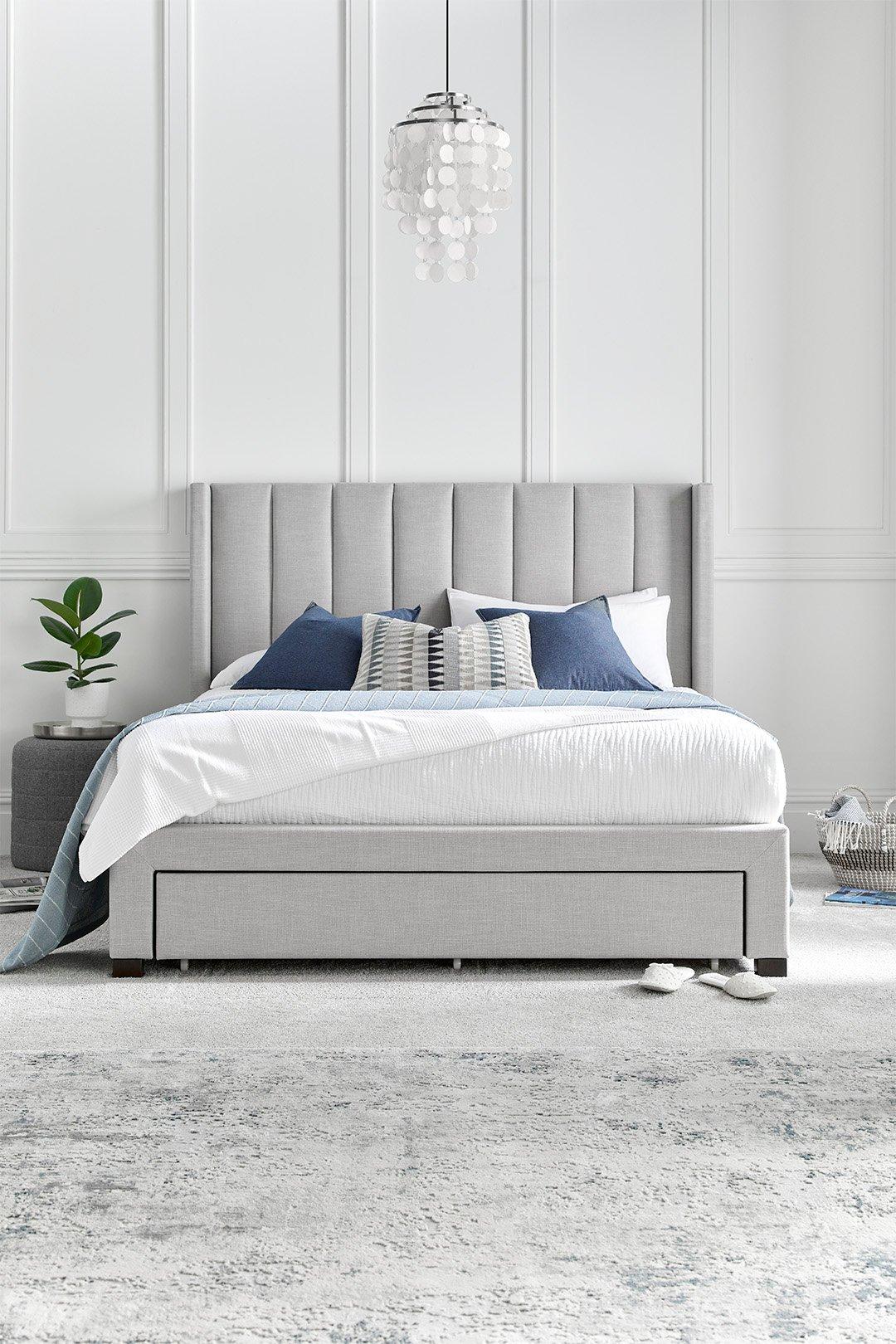 Savannah Grey Mist Upholstered - Bed Frame Only