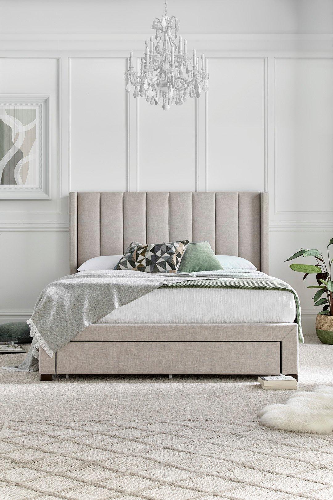 Savannah Natural Oat Upholstered - Bed Frame Only