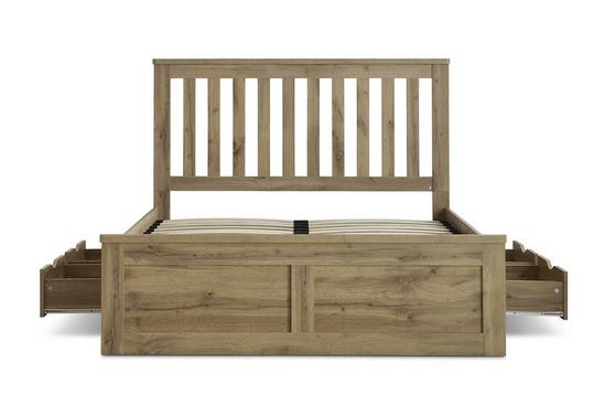 Time4sleep Madison Oak Finish 4 Drawer Wooden - Bed Frame Only 4