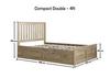 Time4sleep Madison Oak Finish 4 Drawer Wooden - Bed Frame Only thumbnail 6