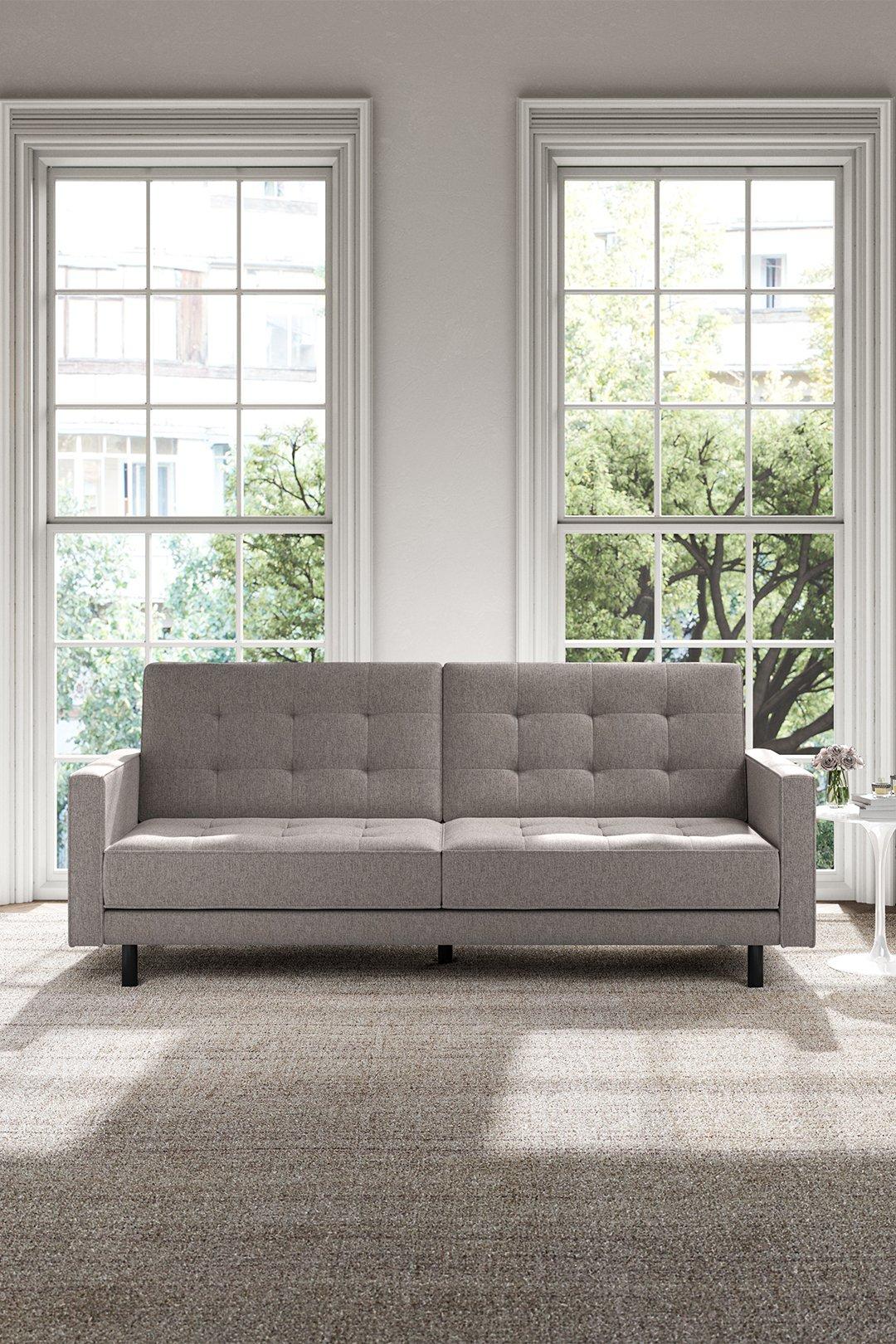 Florence Pocket Rest Linear Grey Sofa Bed