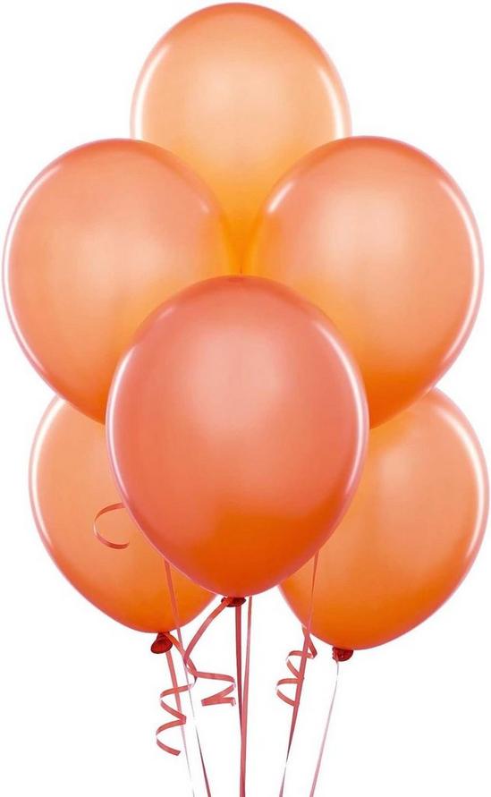 Shatchi Latex Balloons Metallic Orange 12 Inches for all occasions 25pcs 2