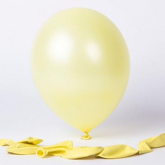 Shatchi Latex Balloons Metallic Yellow 12 Inches for all occasions 25pcs 4