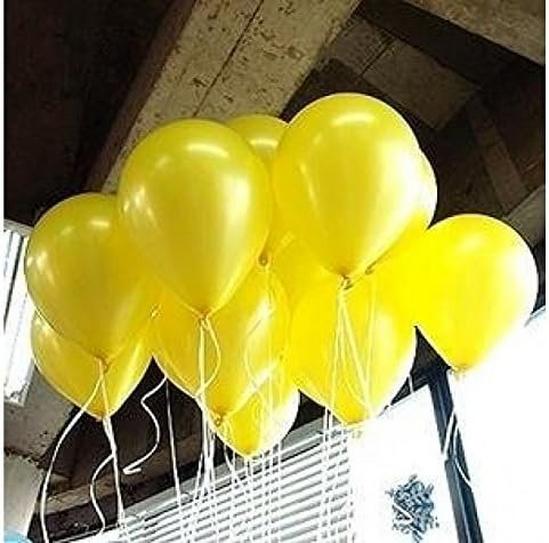Shatchi Latex Balloons Metallic Yellow 12 Inches for all occasions 25pcs 5