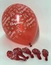 Shatchi Pack of 6 Red Latex Balloons for Christening thumbnail 4