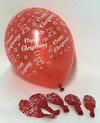 Shatchi Pack of 6 Red Latex Balloons for Christening thumbnail 5