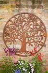 Inspirational Gifting Rustic Round Steel Tree and Bird Screen Wall Art Plaque  1m Diameter thumbnail 2