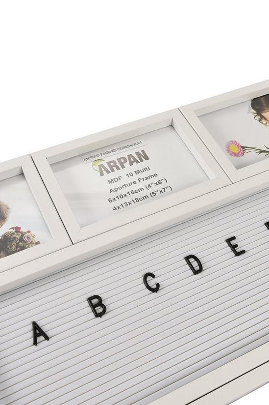 Arpan Multi Aperture Personalised Photo Picture Frame Alphabet or Number Holds 10 Photos (White) 4