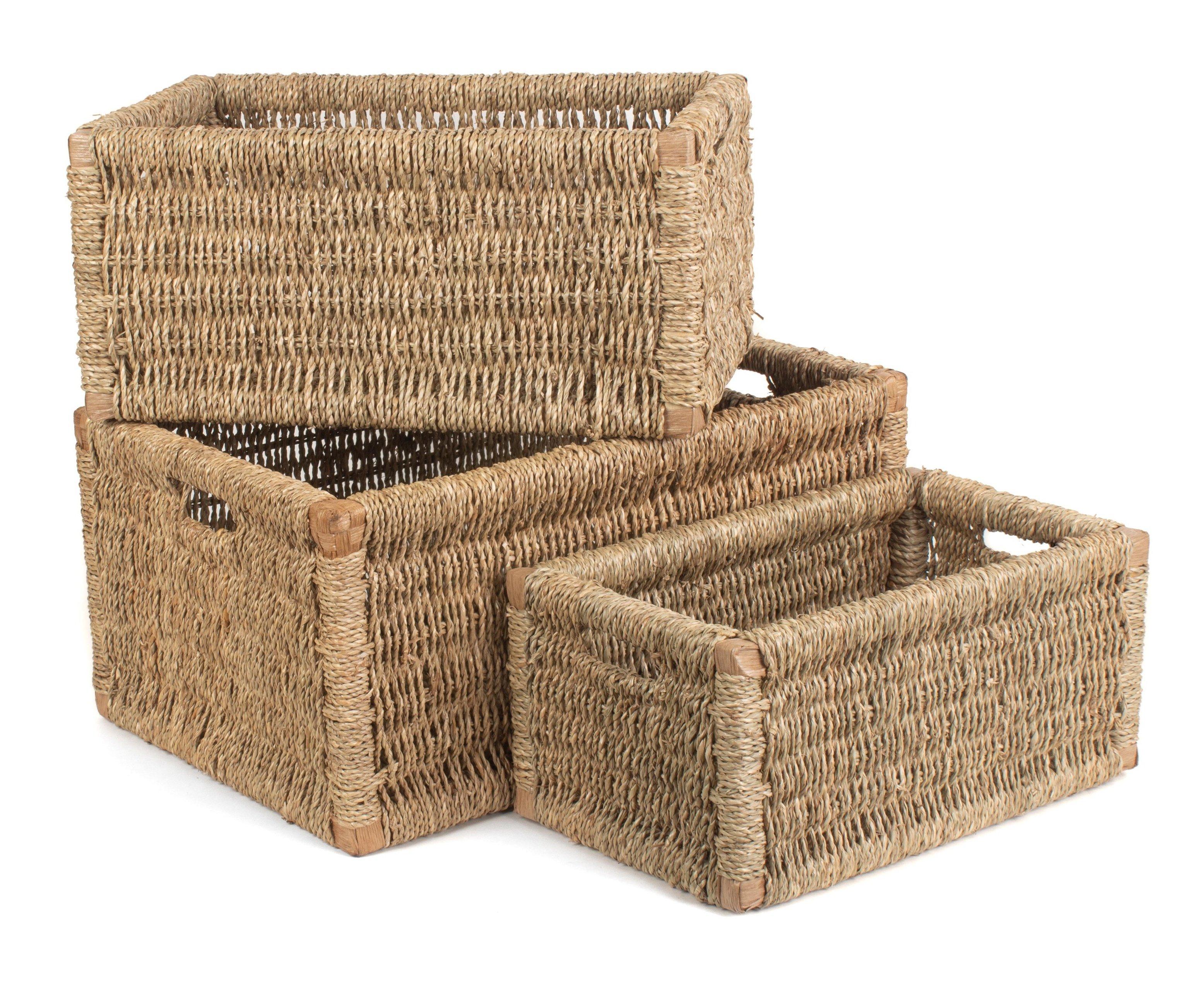 Seagrass Set of 3 Seagrass Storage Basket