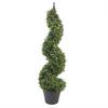Leaf 90cm (3ft) Tall Artificial Boxwood Tower Tree Topiary Spiral Metal Top thumbnail 1