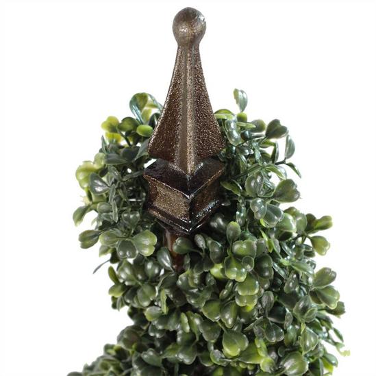 Leaf 90cm (3ft) Tall Artificial Boxwood Tower Tree Topiary Spiral Metal Top 5