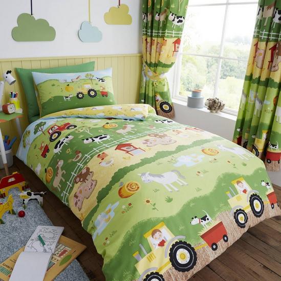 Happy Linen Company Kids Farm Animals Counting Sheep Reversible Duvet Cover Bedding Set 1