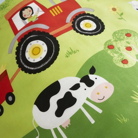 Happy Linen Company Kids Farm Animals Counting Sheep Reversible Duvet Cover Bedding Set 4