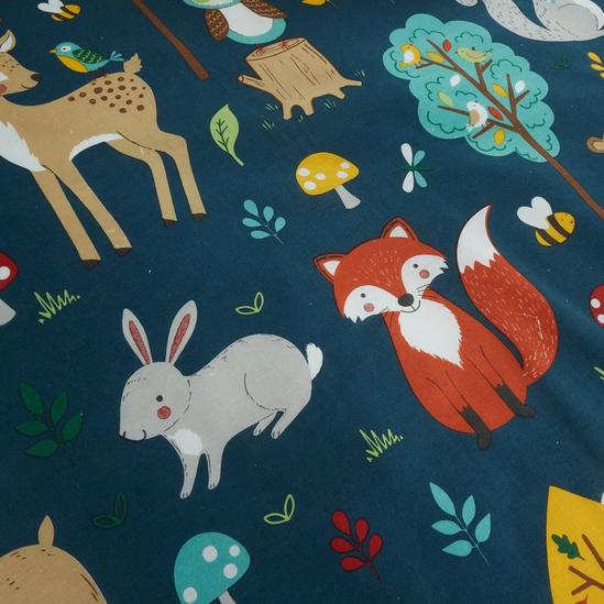 Happy Linen Company Kids Woodland Friends Animals Reversible Duvet Cover Bedding Set 3