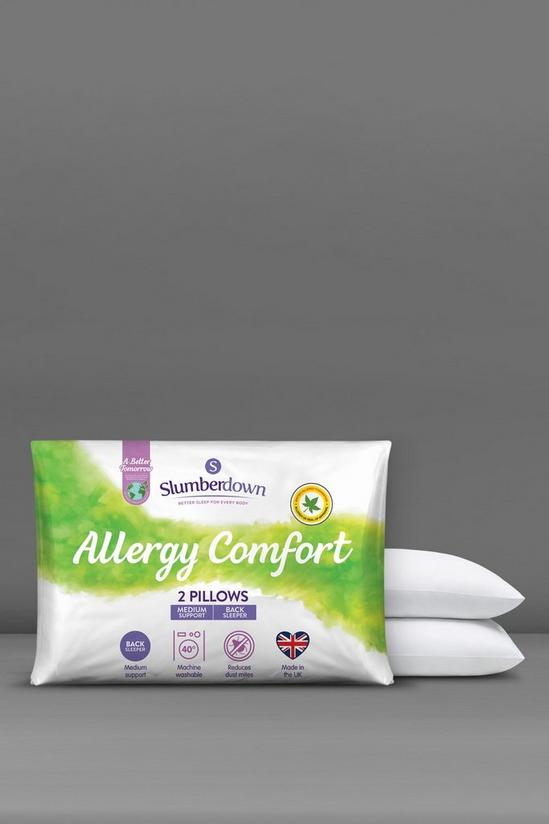 Slumberdown 2 Pack Allergy Comfort Medium Support Pillows 2