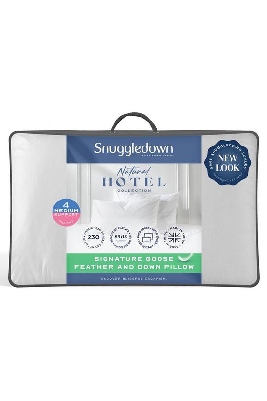 Snuggledown 4 Pack Hotel Goose Feather & Down Medium Support Pillow 1