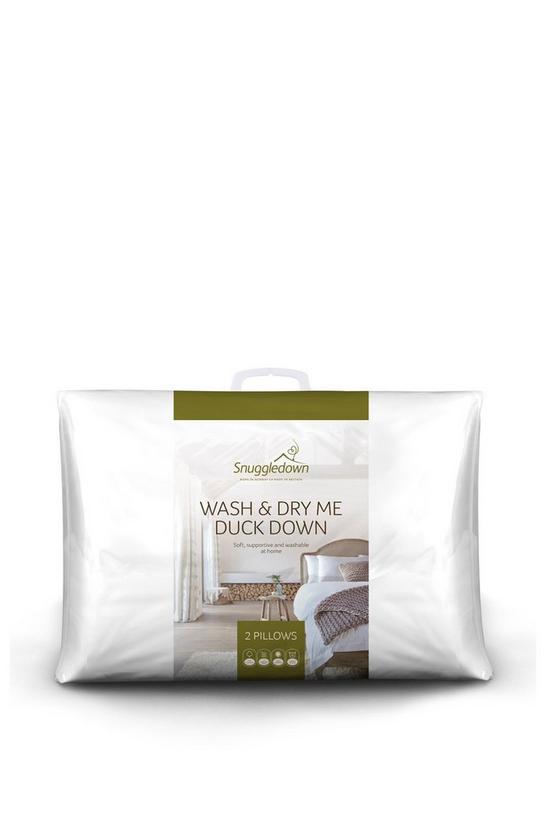 Snuggledown 2 Pack Wash & Dry Me Duck Down Medium Support Pillows 1