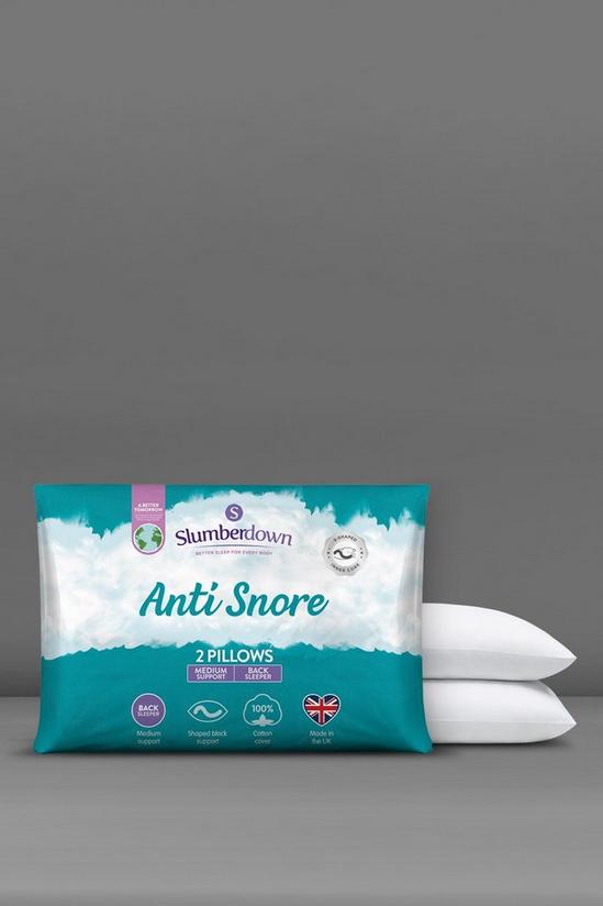 Slumberdown 2 Pack Anti Snore Medium Support Pillows 2