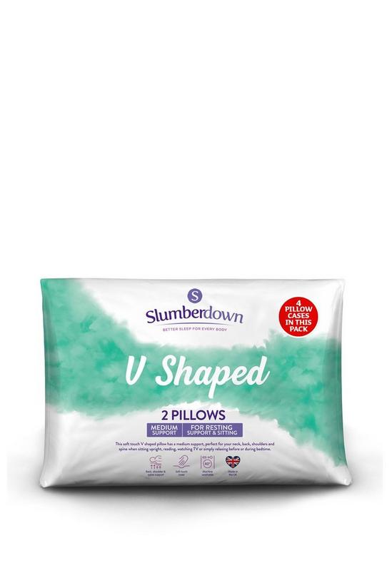 Slumberdown 2 Pack V Shape Medium Support Pillows 1